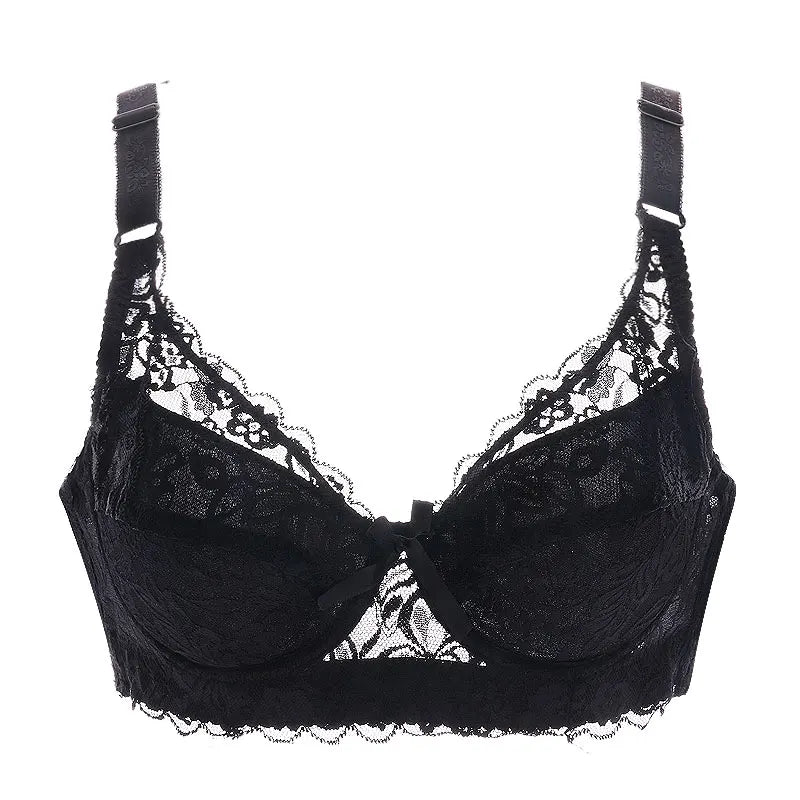 Women's Full Cup Lace Bra — Underwire, Adjustable Straps, B/C/D Cup, Sizes 34–46