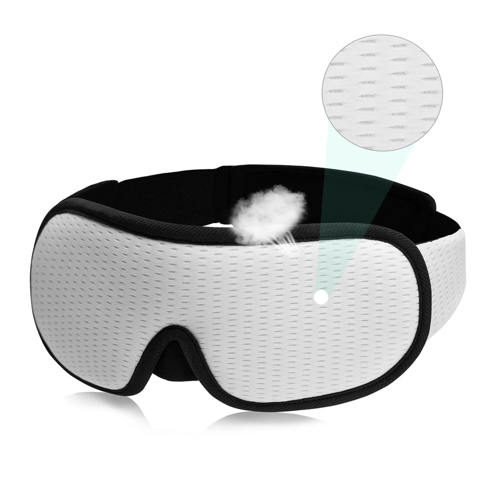 Unisex 3D Soft Padded Sleep Eye Mask – Blackout Blindfold for Travel & Rest