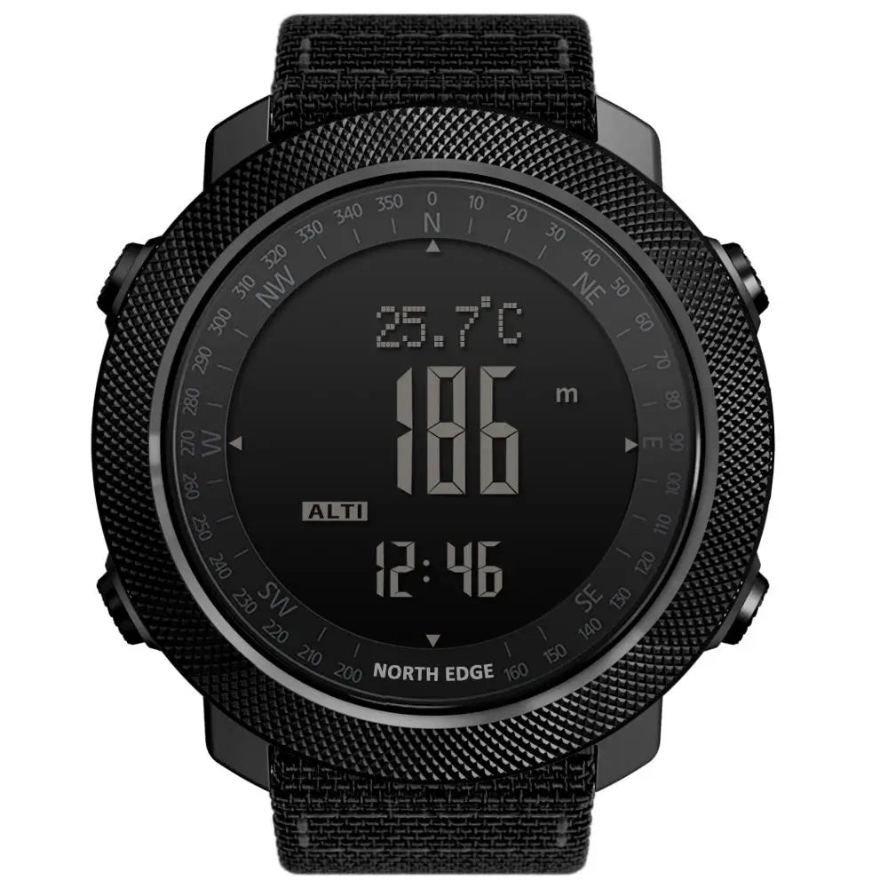 Men's Digital Sport Watch — Altimeter, Barometer, Compass, 50M Waterproof