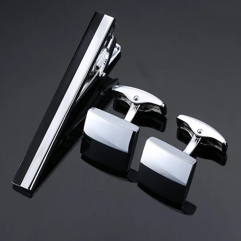 Unisex Cufflinks & Tie Clip Set | The Daily Drop