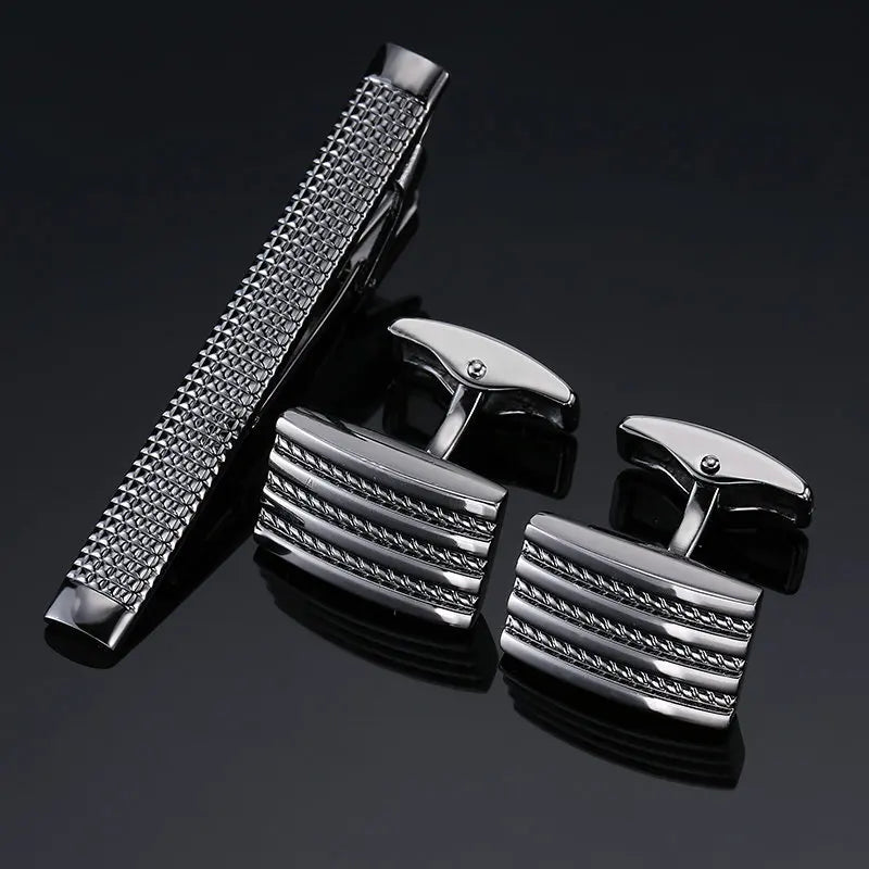 Unisex Cufflinks & Tie Clip Set | The Daily Drop