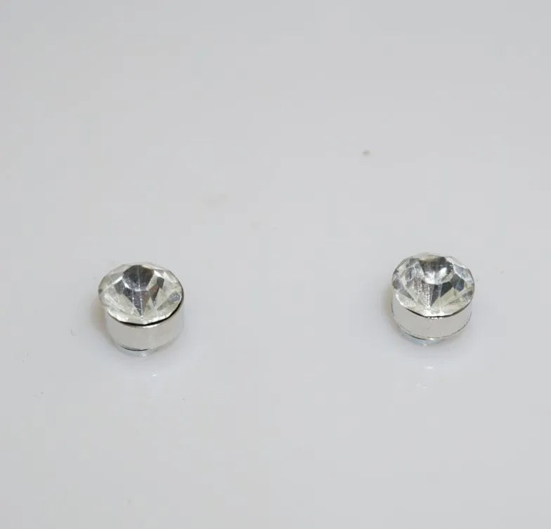 12-Pair Magnetic Crystal Rhinestone Stud Earring Set – No Piercing Unisex