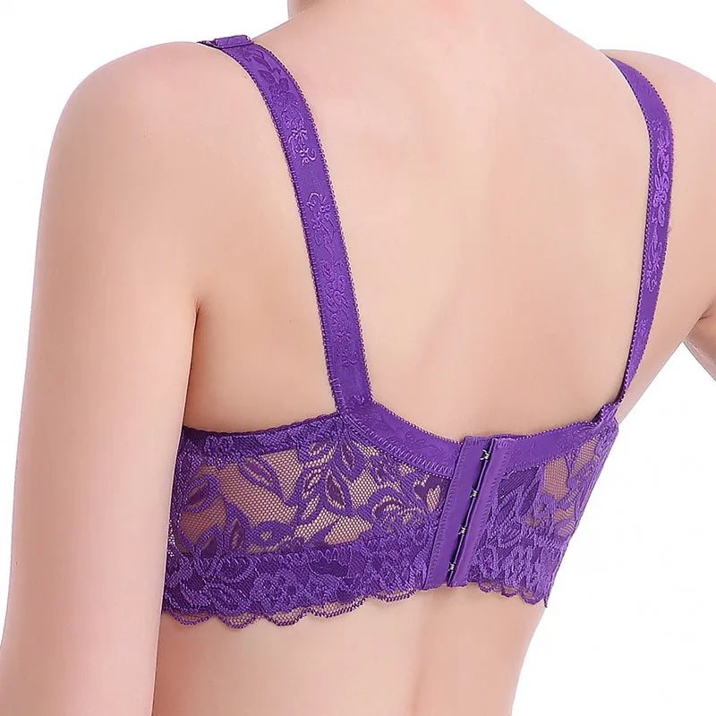 Women's Full Cup Lace Bra — Underwire, Adjustable Straps, B/C/D Cup, Sizes 34–46
