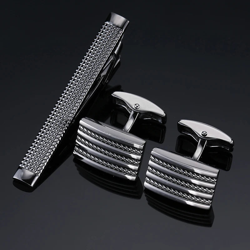 Unisex Cufflinks & Tie Clip Set | The Daily Drop