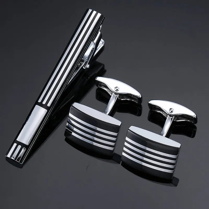 Unisex Cufflinks & Tie Clip Set | The Daily Drop