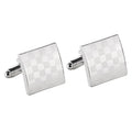 Men's Silver Square Lattice Cufflinks | The Daily Drop