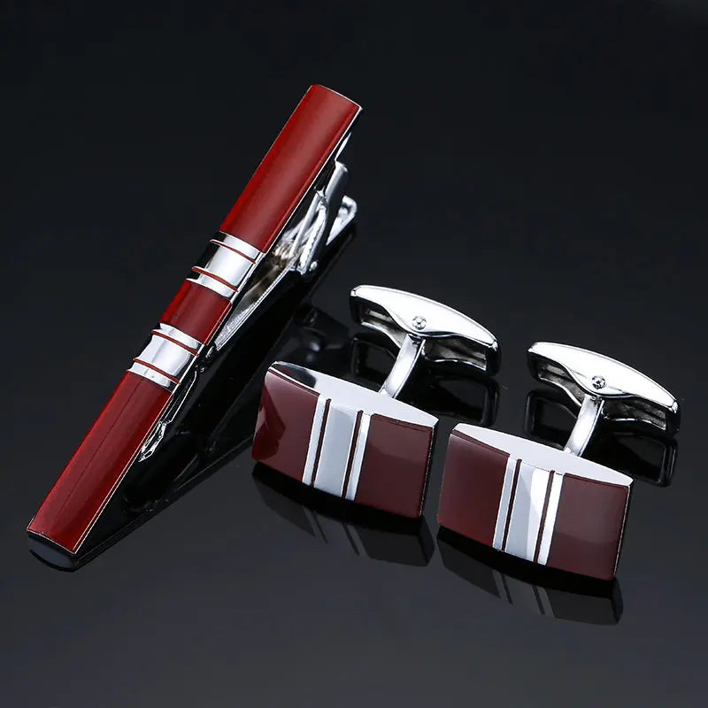 Unisex Cufflinks & Tie Clip Set | The Daily Drop