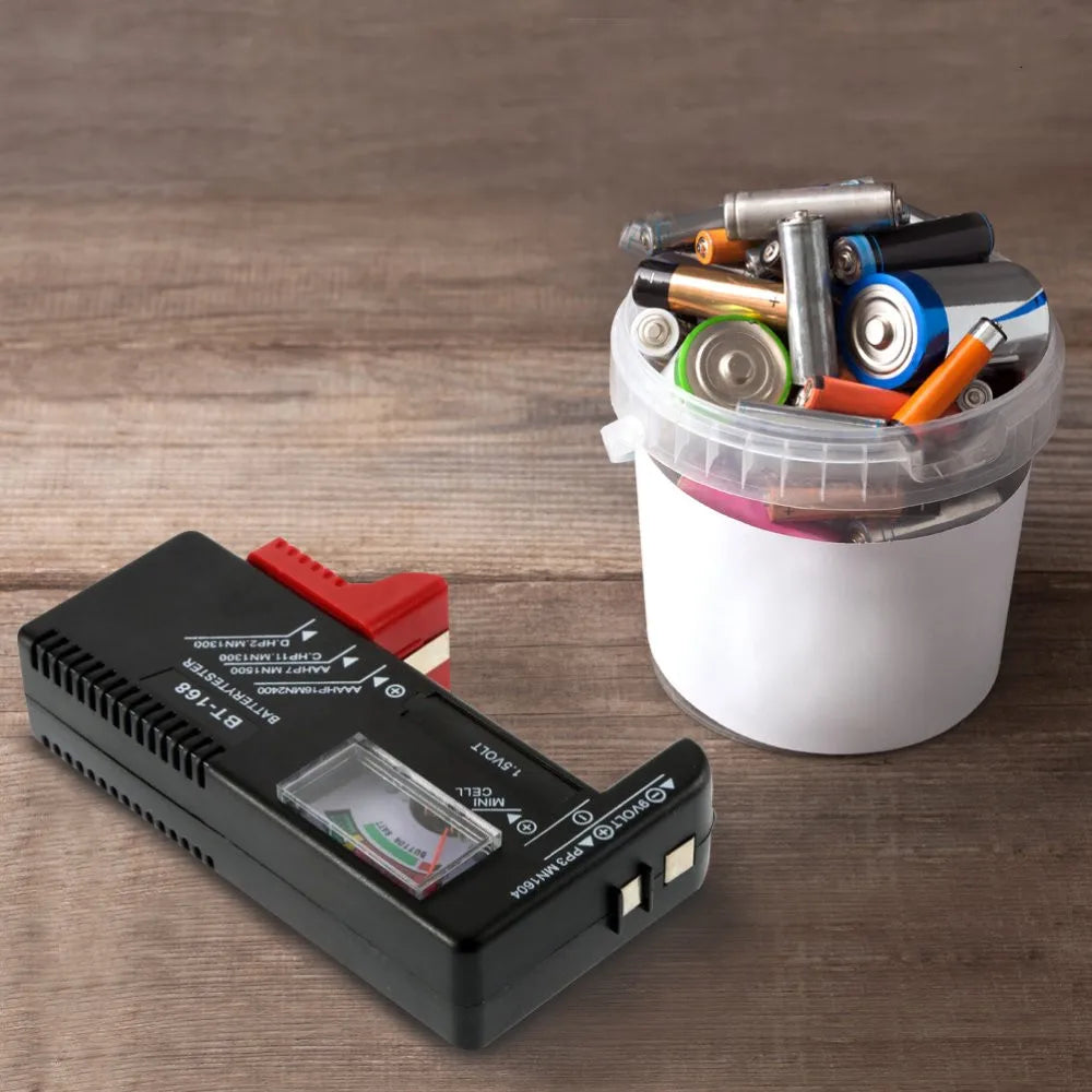 BT-168 Digital Battery Tester — AA, AAA, 9V & Button Cell Voltage Checker