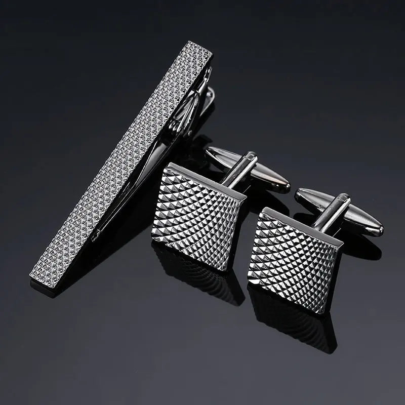 Unisex Cufflinks & Tie Clip Set | The Daily Drop