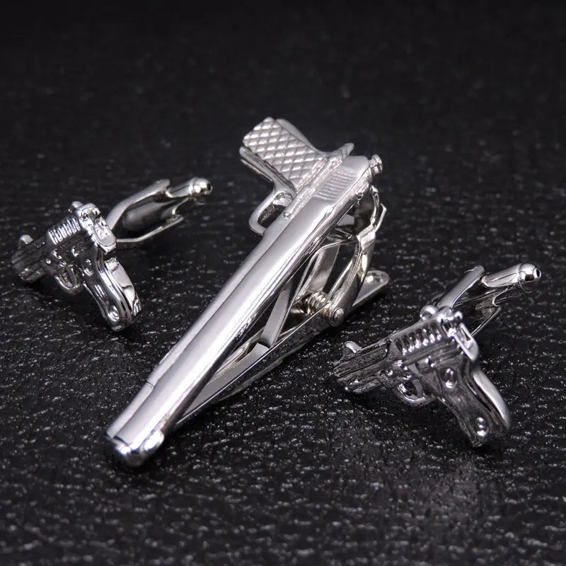 Unisex Cufflinks & Tie Clip Set | The Daily Drop