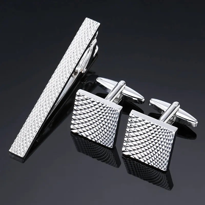 Unisex Cufflinks & Tie Clip Set | The Daily Drop
