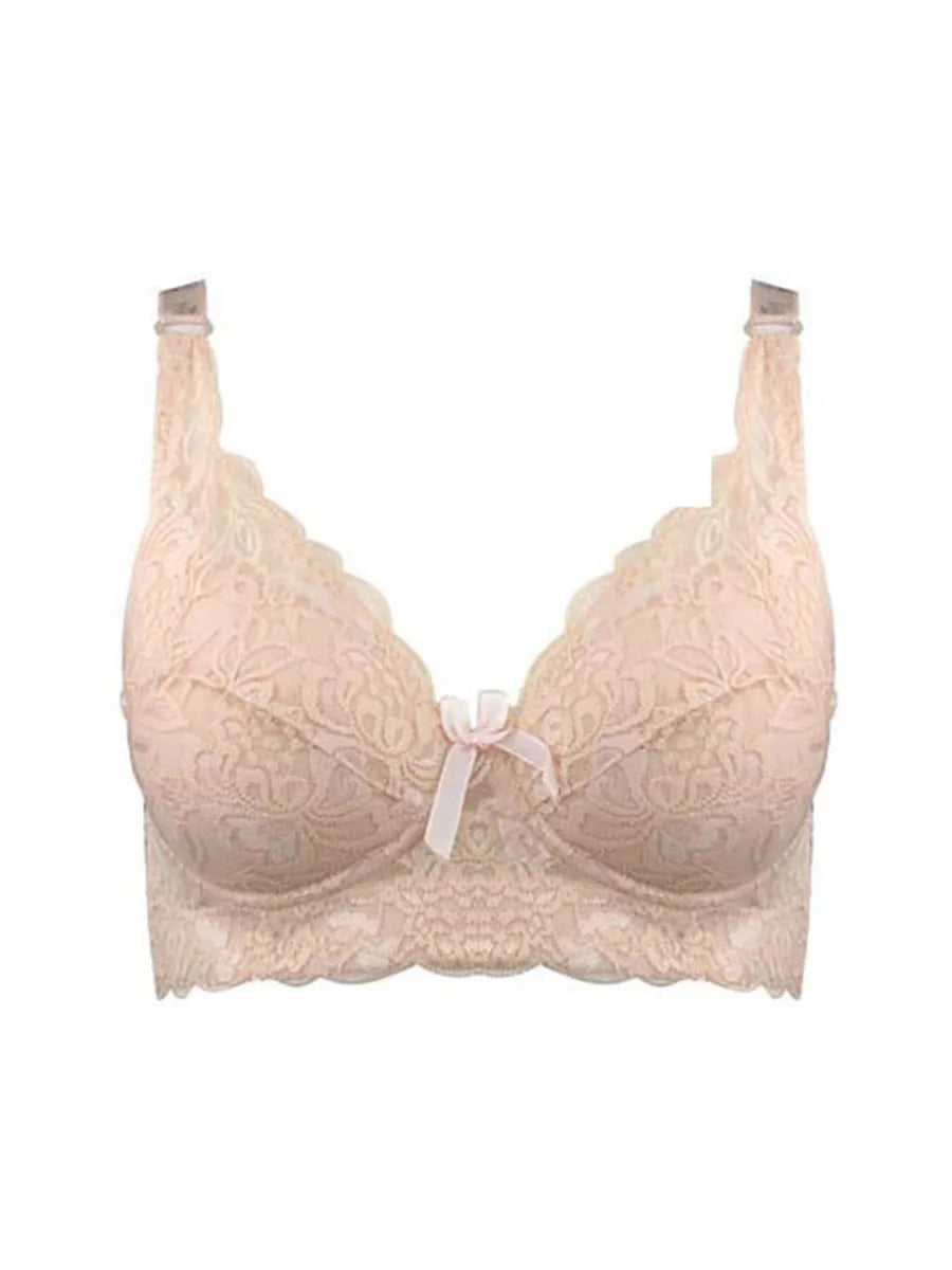 Women's Full Cup Lace Bra — Underwire, Adjustable Straps, B/C/D Cup, Sizes 34–46