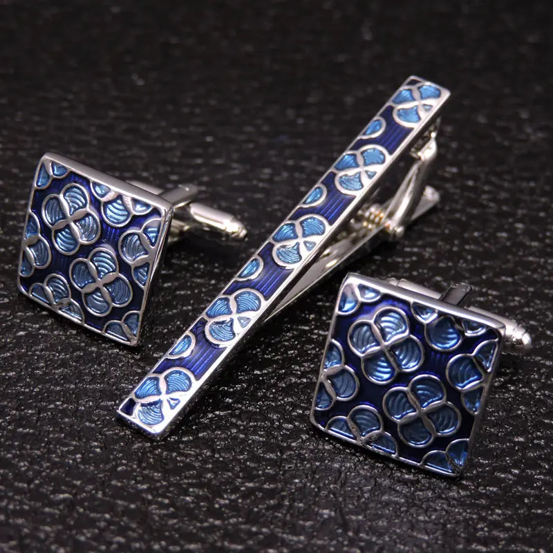 Unisex Cufflinks & Tie Clip Set | The Daily Drop