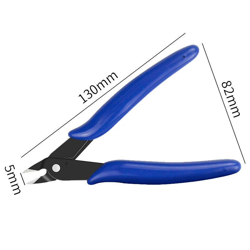 Mini Diagonal Wire Cutters — Flush Cut Side Snips with Spring Return