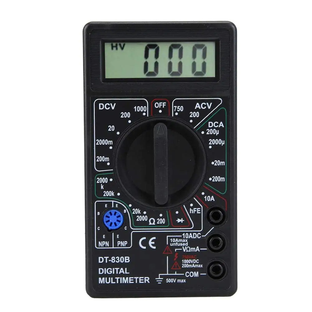 DT830B Digital Multimeter — Voltmeter, Ammeter & Ohm Tester