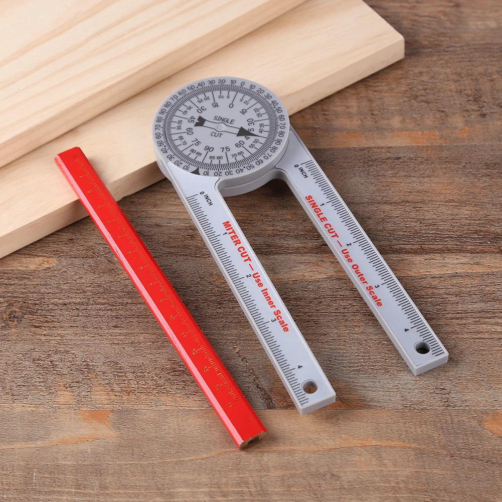 Miter Saw Protractor & Angle Finder — ABS 360-Degree Measuring Tool