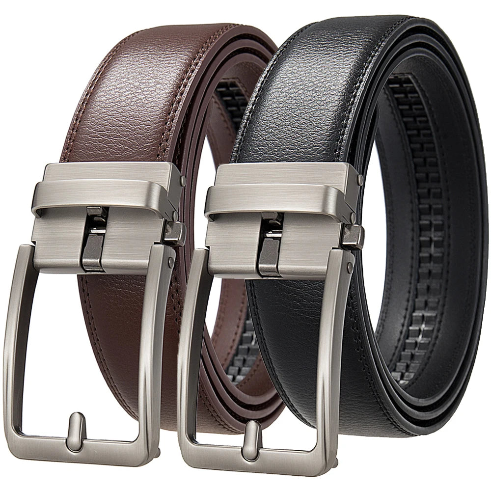 Men's Genuine Leather Automatic Buckle Belt | The Daily Drop