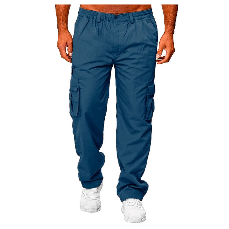 Men's Casual Knitted Jogger Pants with Optional Zip Pockets – Solid Color Sweatpants