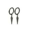 Pendientes magnéticos de acero inoxidable con cruz punk – Unisex sin perforaciones
