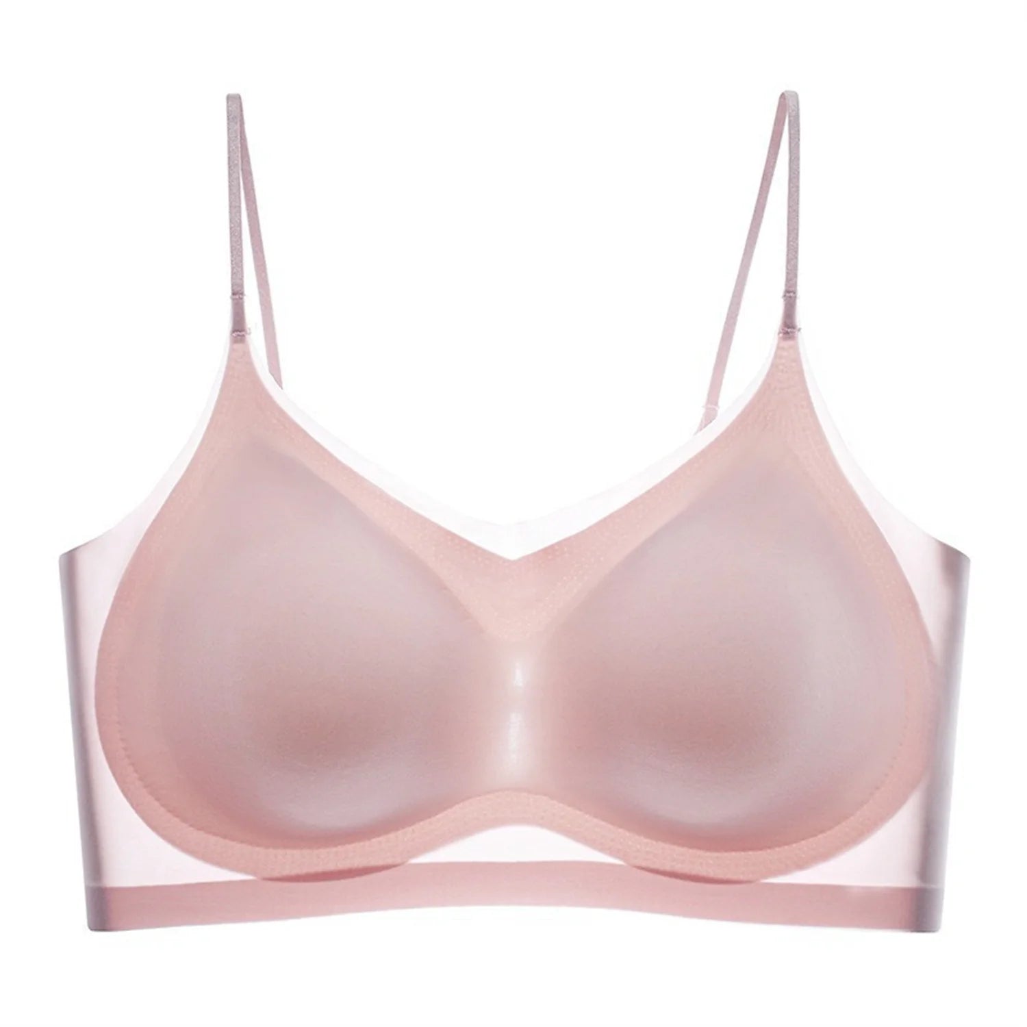 Women's Ice Silk Halter Vest Bra — Wire-Free, Seamless, Breathable, M–4XL