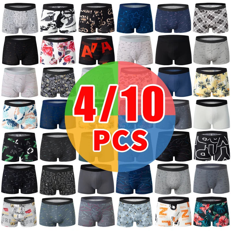 Bóxers estampados para hombre – Paquete de 4 o paquete de 10