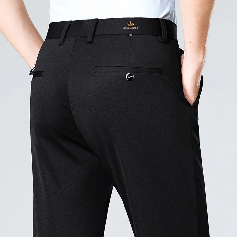 Men's High-Stretch Business Trousers - Elastic Waist (29-40)
