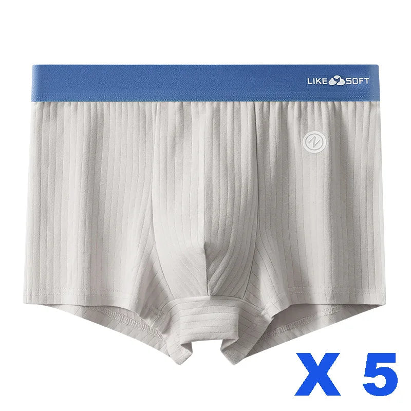 Men's Striped Boxer Shorts – 5-Pack Comfort Fit Underwear