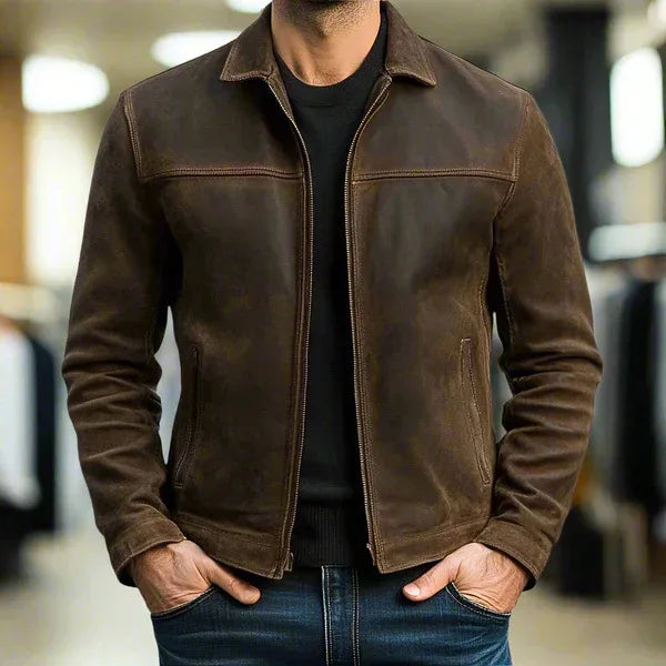 Vintage-Style Collared Jacket