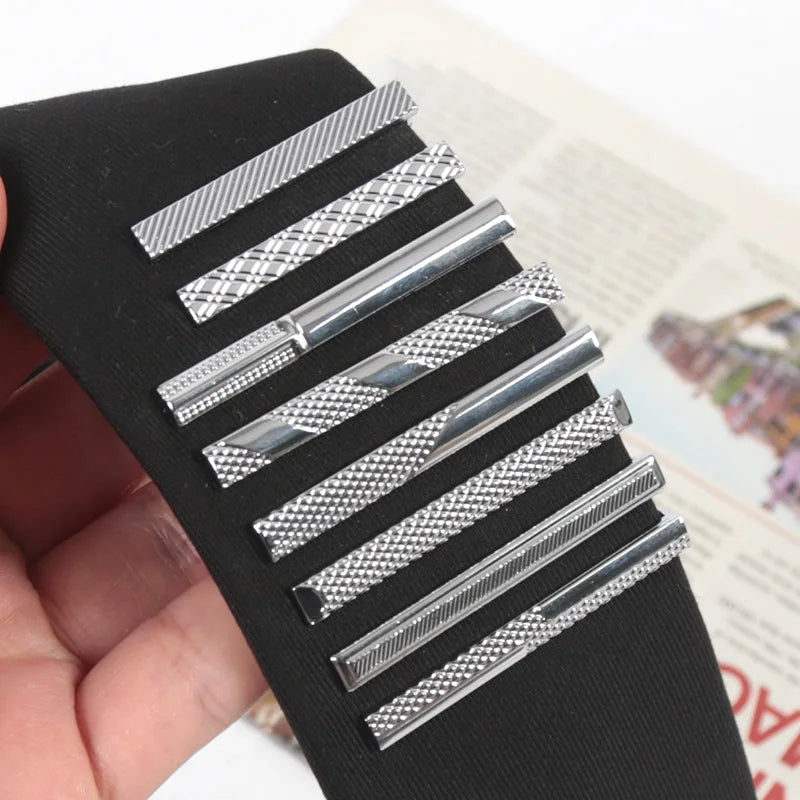 Metal Tie Bar Clip – Slim Bar Clasp for Neckties