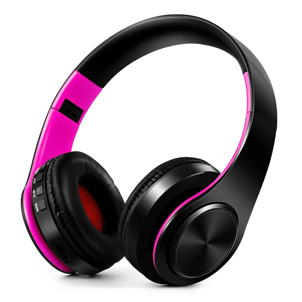 Wireless Bluetooth Over-Ear Headphones | 20Hr Battery, FM Radio & TF Card