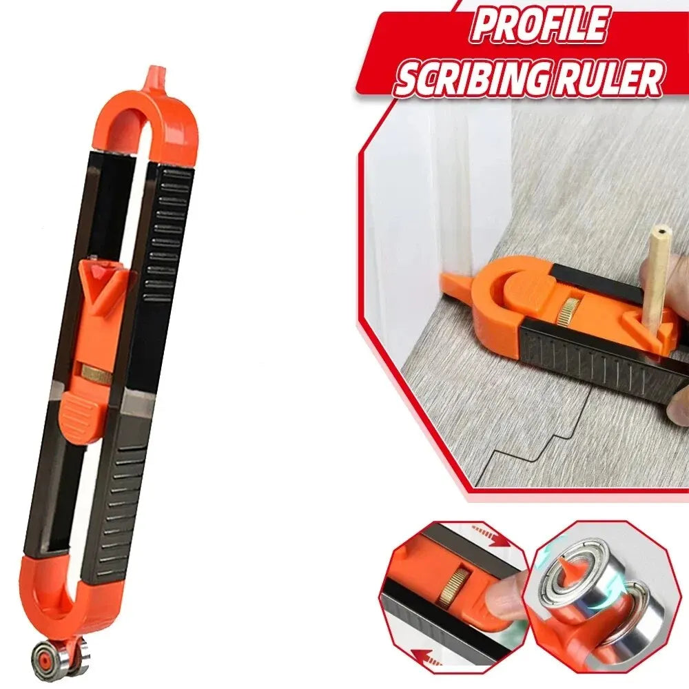 Contour Gauge Profile Duplicator — Locking Scribing Ruler for Woodworking
