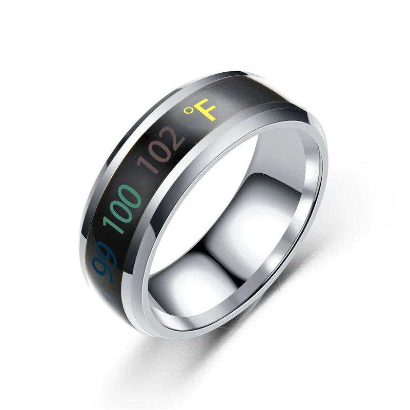 Smart Temperature-Sensitive Mood Ring | Stainless Steel | Waterproof