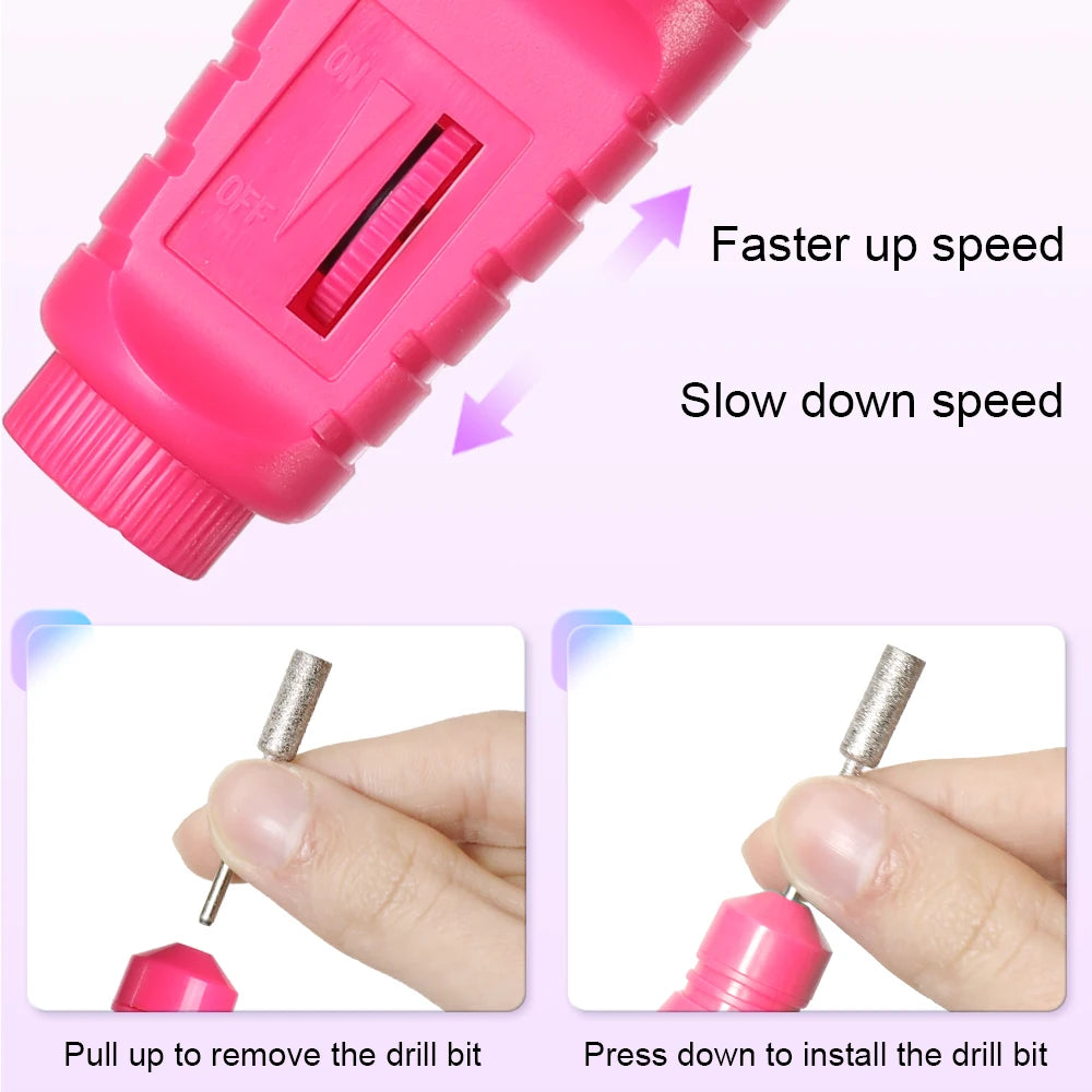 Electric Nail Drill Kit – USB Powered Portable Manicure & Nail File Machine