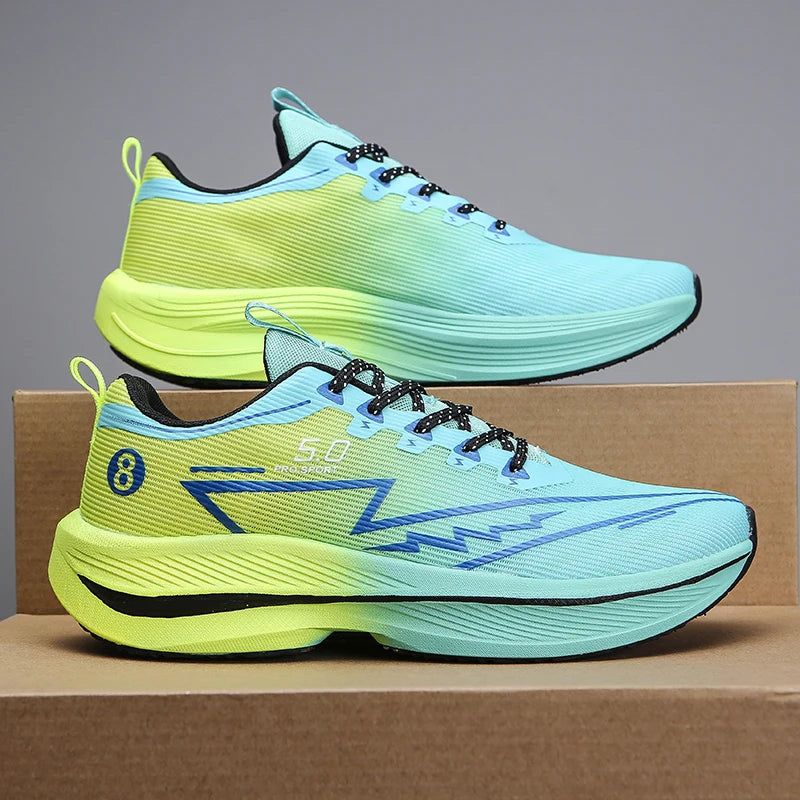 Men's Carbon Plate Running Shoes | Soft Cushion Anti-Slip Unisex Sneakers
