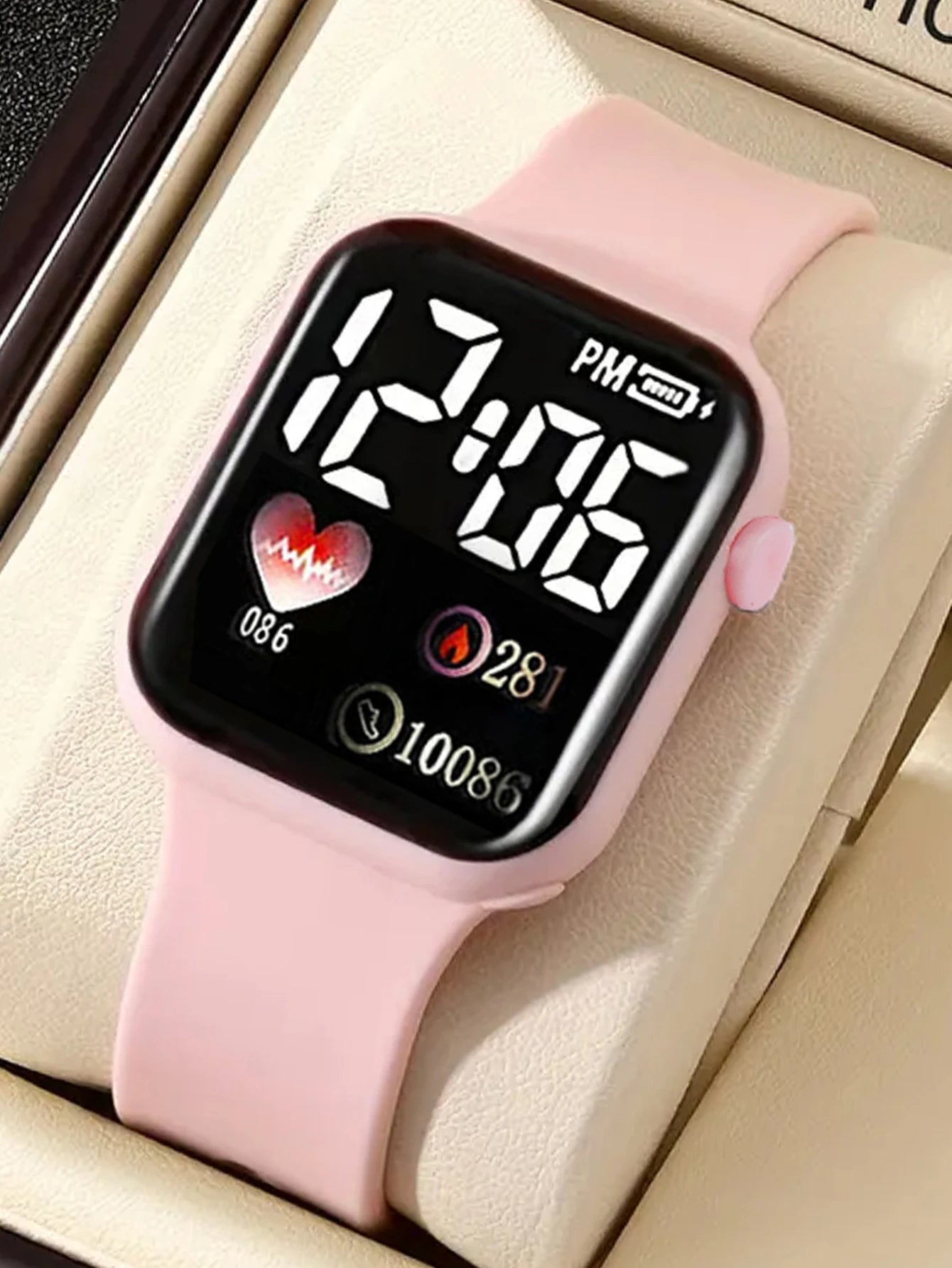 Reloj electrónico con diseño de amor y conjunto de accesorios de mariposa, regalo de cumpleaños (caja no incluida)