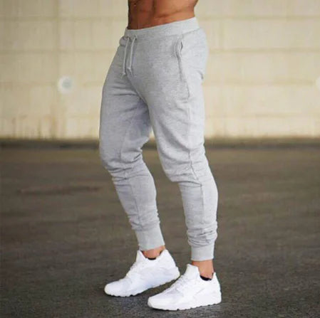 Men's Casual Knitted Jogger Pants with Optional Zip Pockets – Solid Color Sweatpants