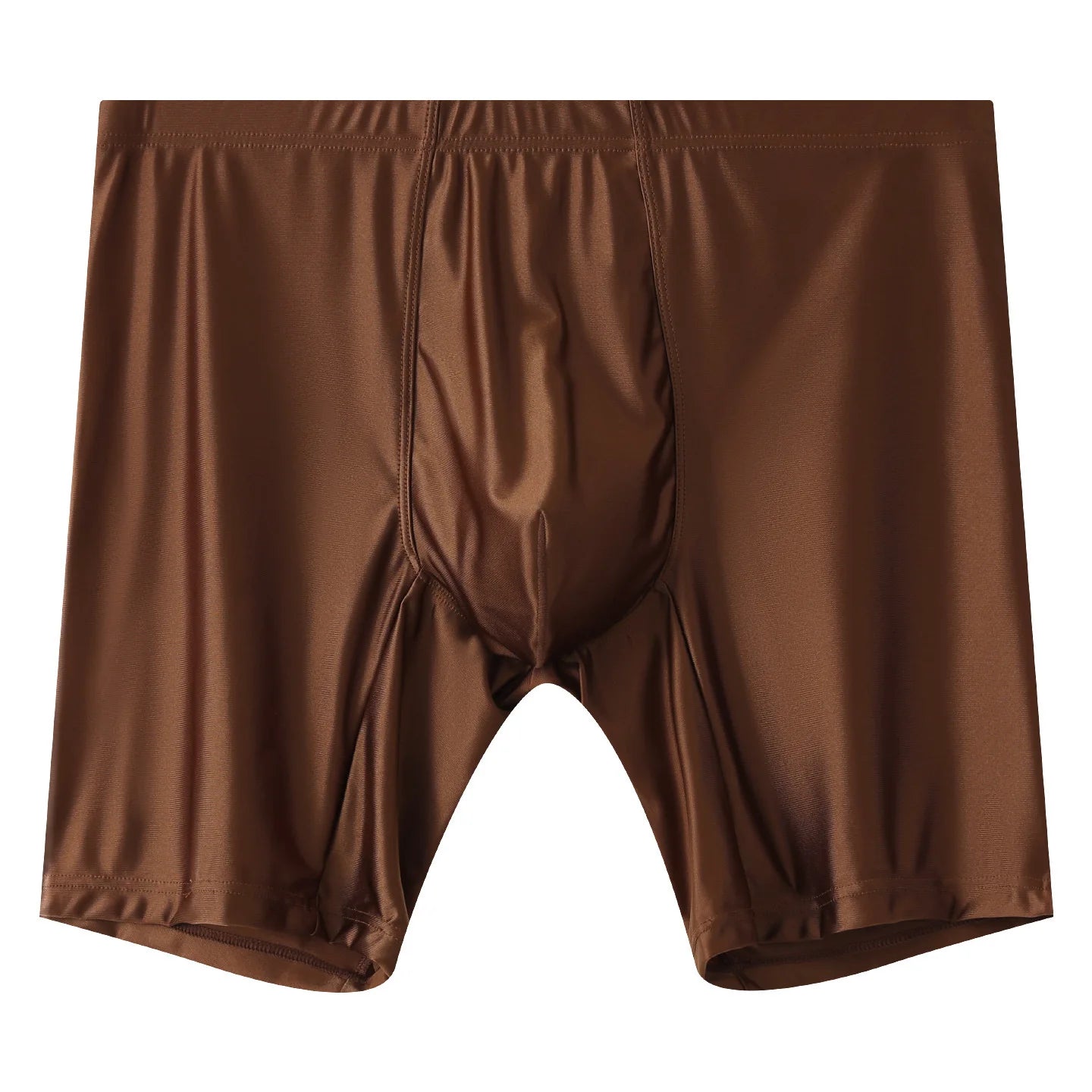 Men's Ice Silk Extended Leg Boxer Shorts – Slim Mid-Rise Underwear
