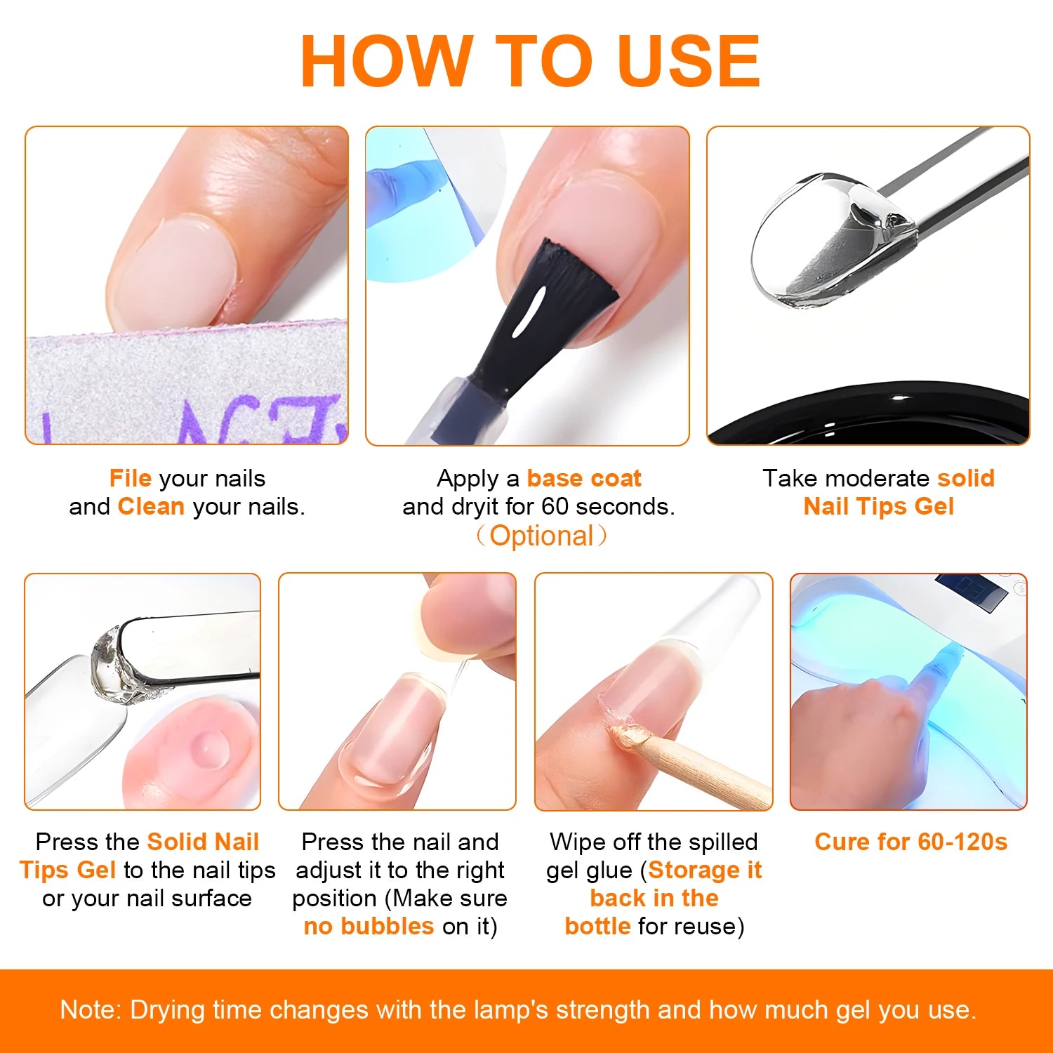 Solid Nail Tips Gel – 8g
