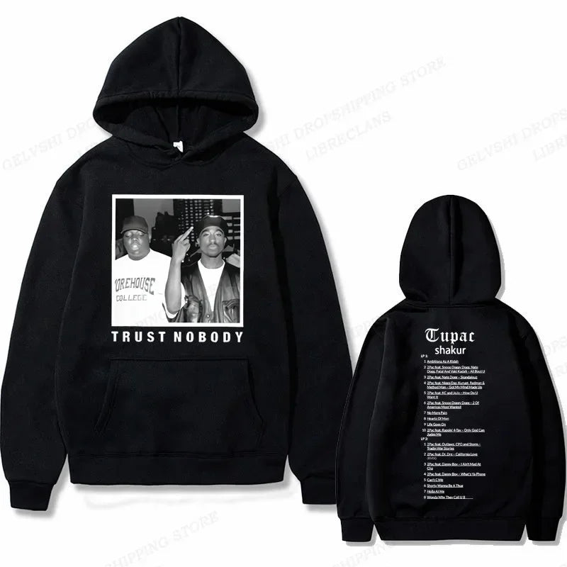 2Pac Graphic Hoodie – Unisex Oversized Fleece Hip Hop Sweatshirt