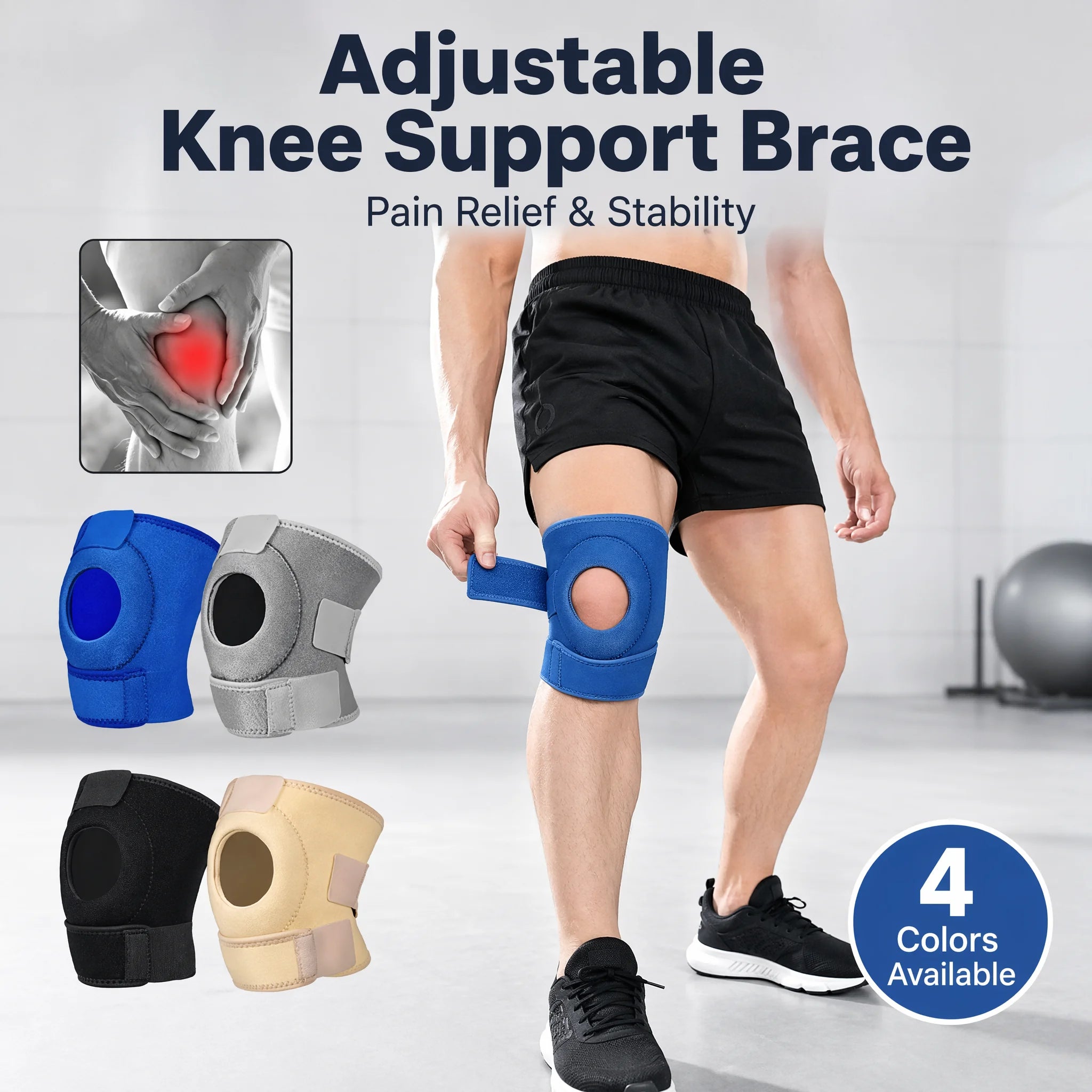 Open Patella Knee Support Brace