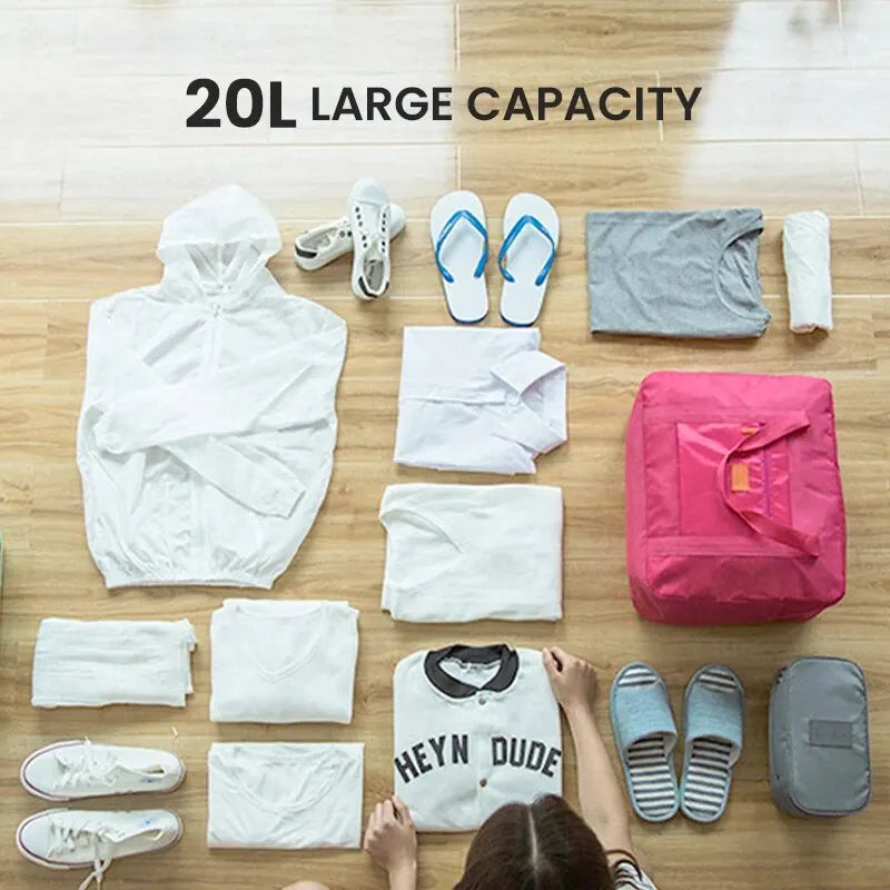 Foldable Travel Duffel Bag – 20L Lightweight Weekender Tote