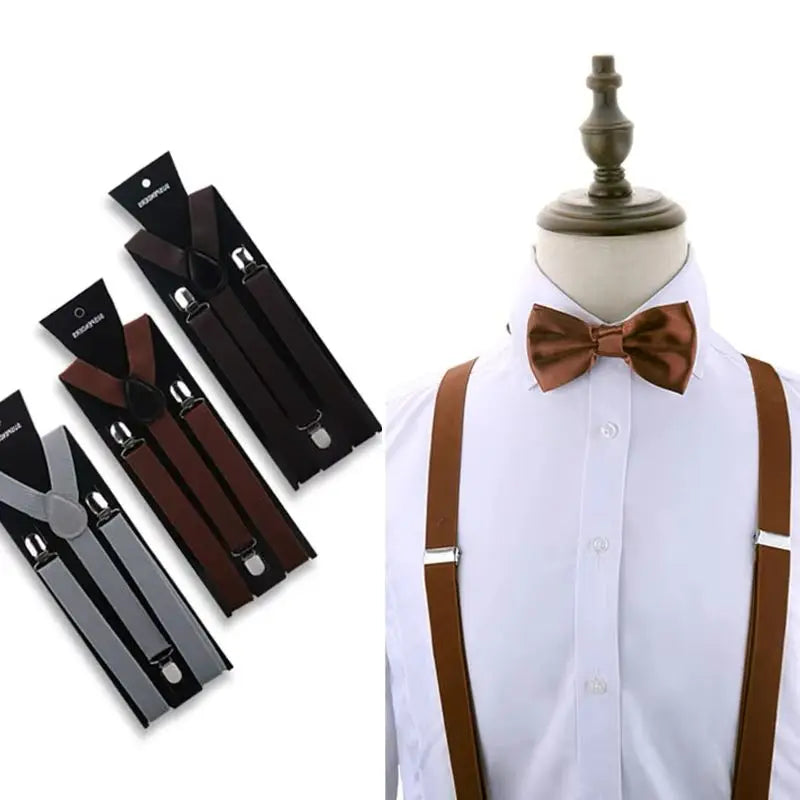 Unisex Elastic Suspenders with Bow Tie Option | The Daily Drop