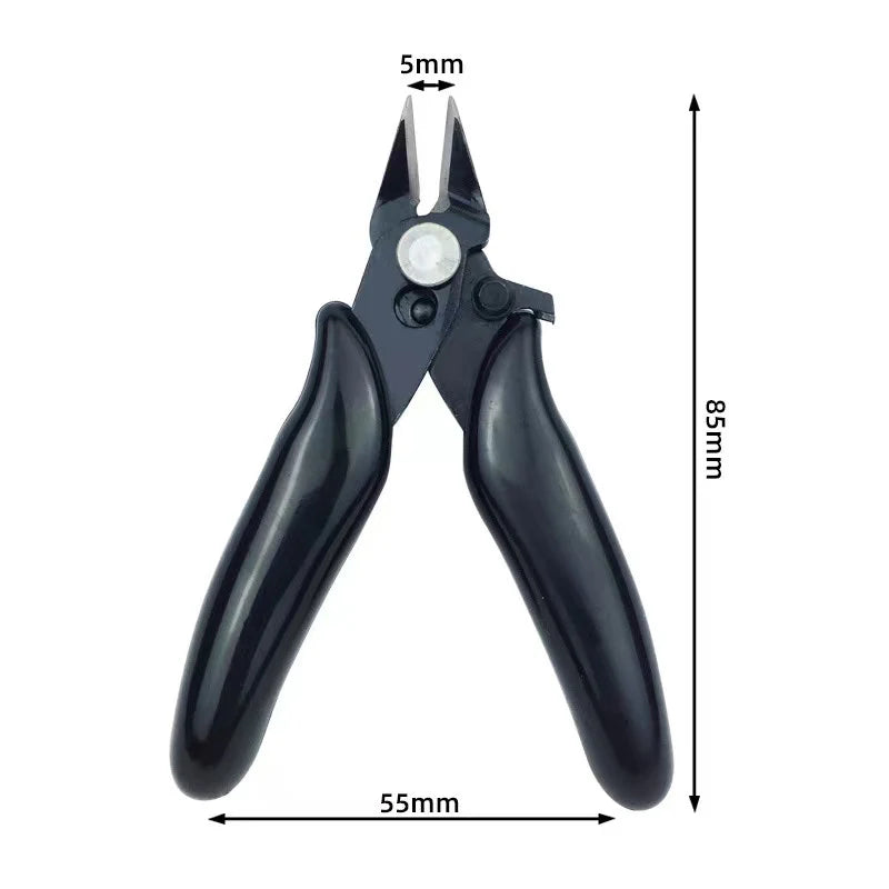 Mini Diagonal Wire Cutters — Flush Cut Side Snips with Spring Return