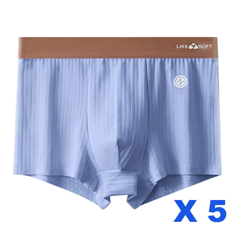 Men's Striped Boxer Shorts – 5-Pack Comfort Fit Underwear