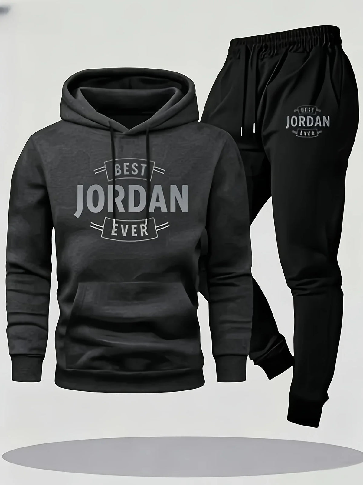 Fleece Hoodie & Drawstring Jogger Set