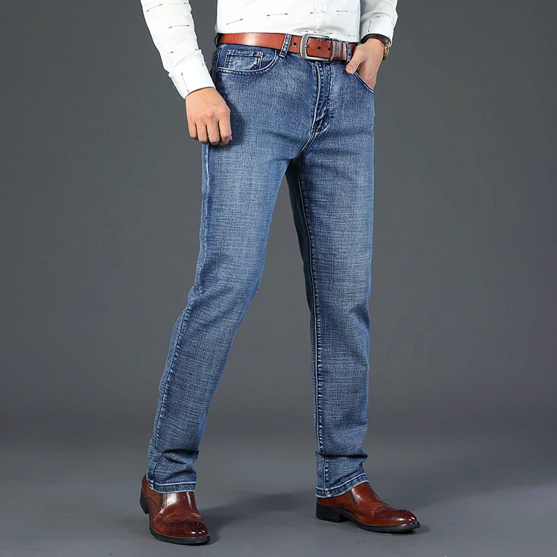 Unisex Stretch Straight Business Jeans