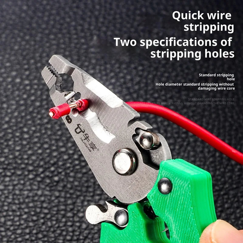 Pocket-Sized Multi-Function Wire Stripping Pliers — Cable Cutter & Crimping Tool