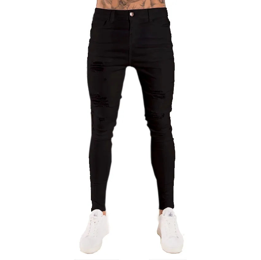Men's Stretch Slim Jeans — Washed Vintage Denim