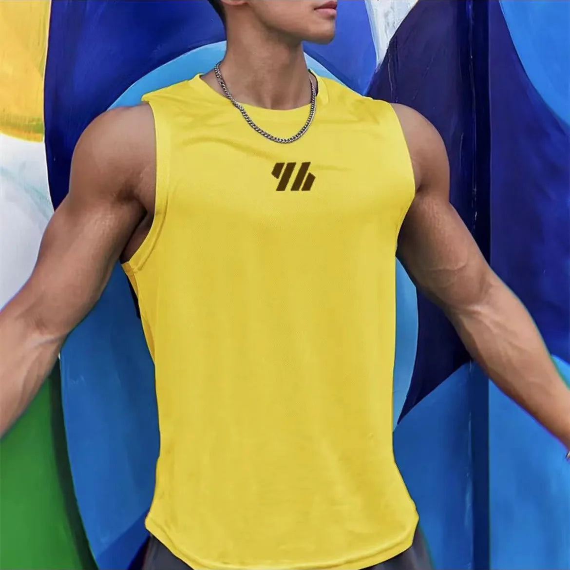 Men's Mesh Gym Vest – Sleeveless Tank Top for Training & Sports