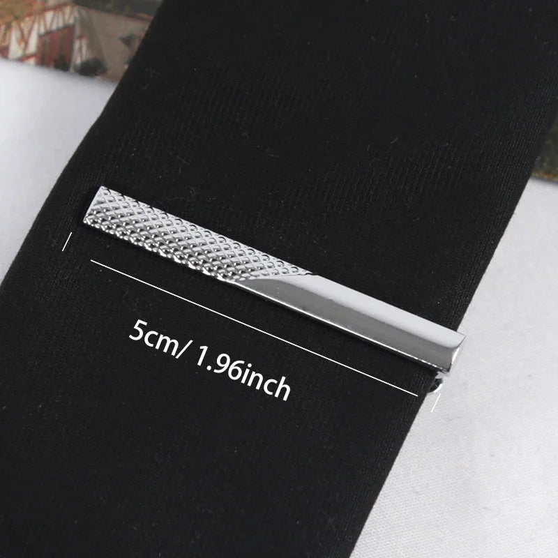 Metal Tie Bar Clip – Slim Bar Clasp for Neckties
